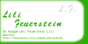 lili feuerstein business card